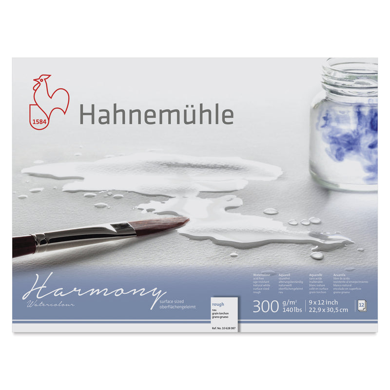 HAHNEMUHLE HARMONY WATER COLOUR PAD 300 GSM ROUGH 9" X 12" 12 SHEETS (10628087)