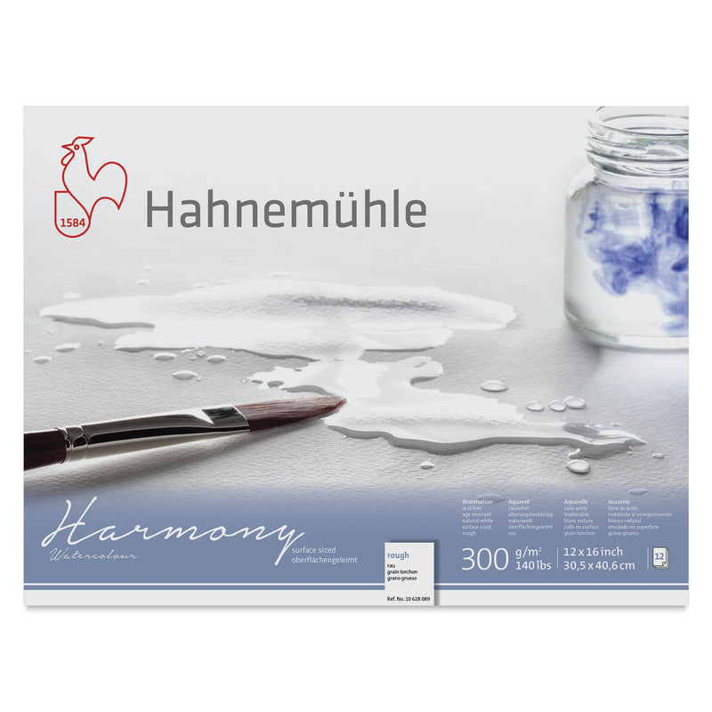 HAHNEMUHLE HARMONY WATER COLOUR PAD 300 GSM ROUGH 12"X 16" 12 SHEETS (10628089)