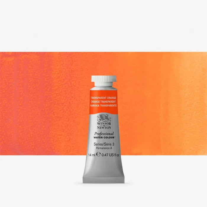 WINSOR & NEWTON PROFESSIONAL WATER COLOUR TUBE 14 ML SR 3 TRANSPARENT ORANGE (650)