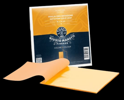 GIUSTO MANETTI GOLD LEAF (2) IMITATION 25 LEAVES 14 X 14 CM (2ZA142,5BBL)