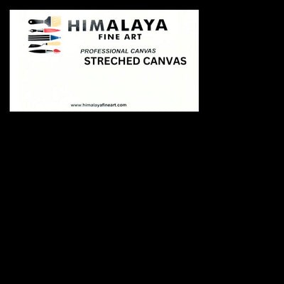 HIMALAYA STRETCHED CANVAS BLACK 14" X 10"