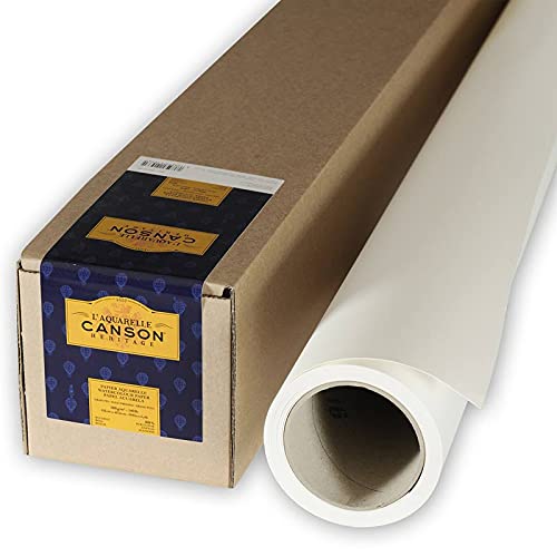 CANSON HERITAGE WATER COLOUR PAPER ROLL HOT PRESSED 300 GSM 100% COTTON 152 x 457 (100720028)