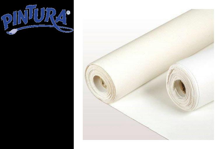 PINTURA CANVAS ROLL 24 COTTON FINE GRAIN PRIMED 60" x 10 METERS