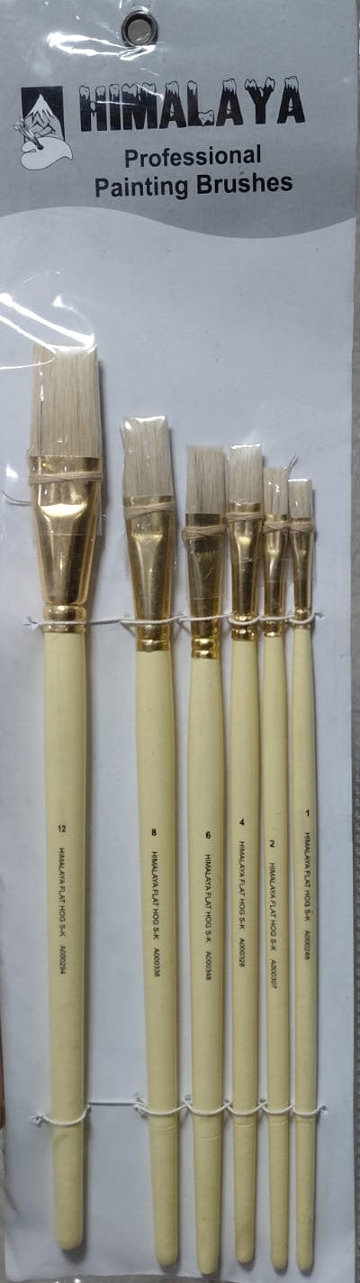 HIMALAYA HOG HAIR BRUSH FLAT SR K SET OF 7