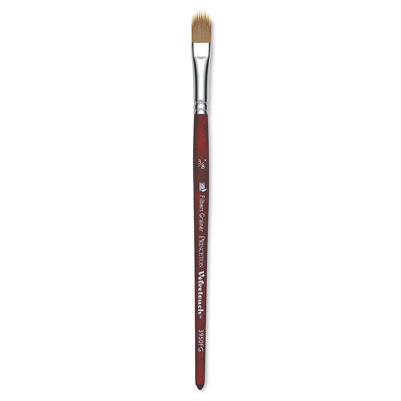 PRINCETON VELVETOUCH SR 3950 SHORT HANDLE FILBERT GRAINER MIX MEDIA 3/8